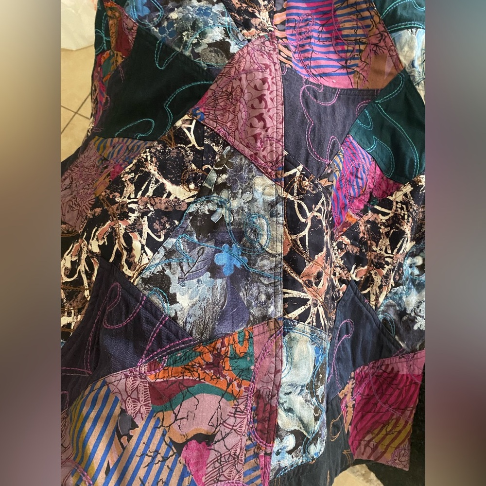 NWOT Casual Studio Patchwork Blazer Jacket multic… - image 5